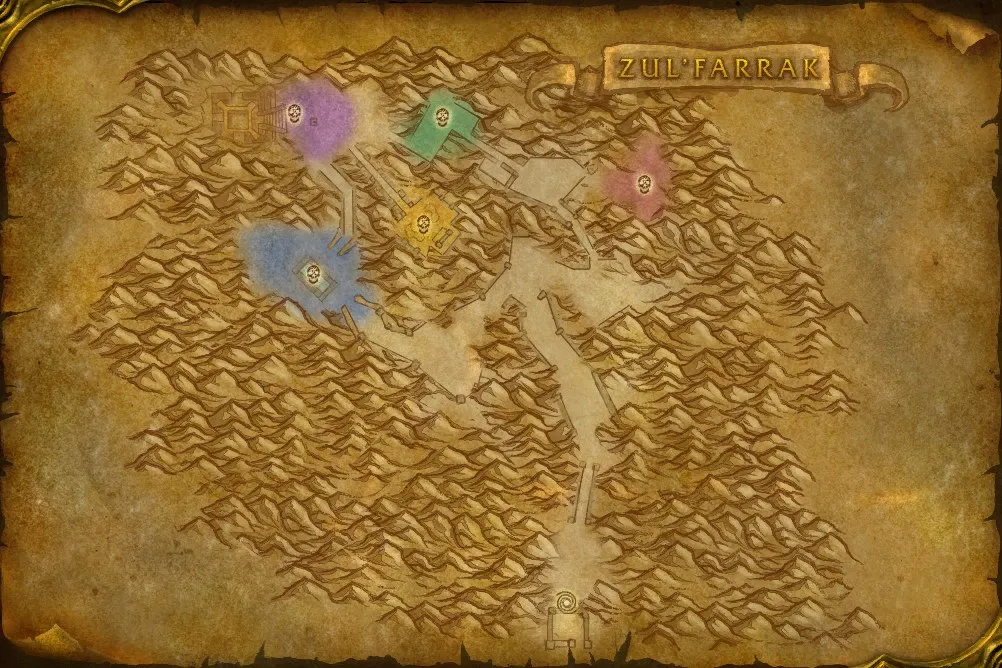 Zul'Farrak in-game map: Zul'Farrak