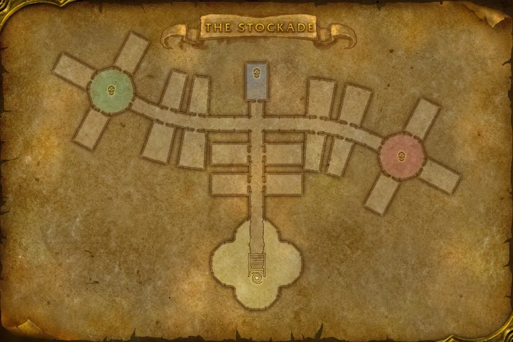 Stormwind Stockade in-game map: The Stockade