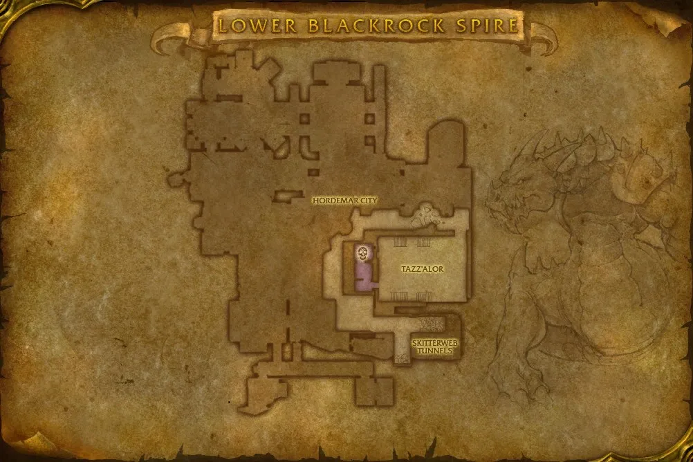 Blackrock Spire in-game map: Tazz'Alor
