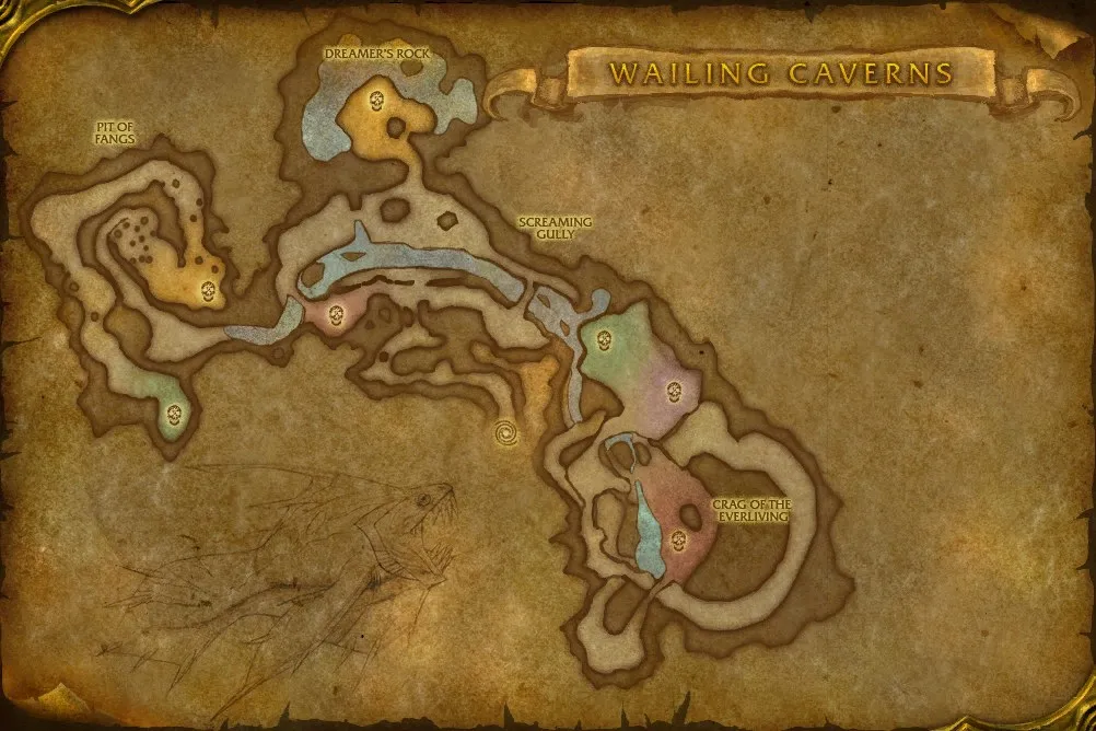 Wailing Caverns in-game map: Wailing Caverns